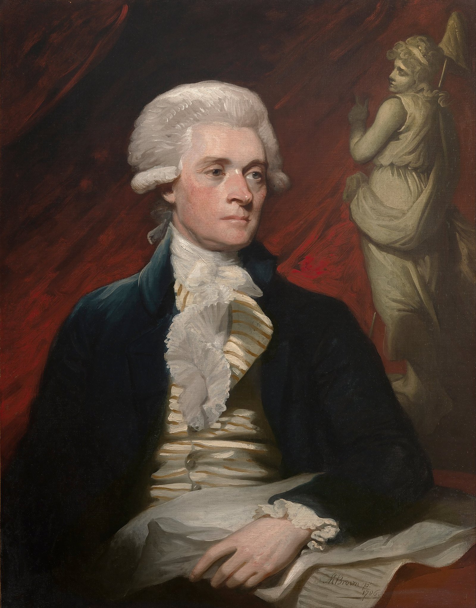 Mather Brown (1761–1831), “Portrait of Thomas Jefferson [1743–1826].” Credits.